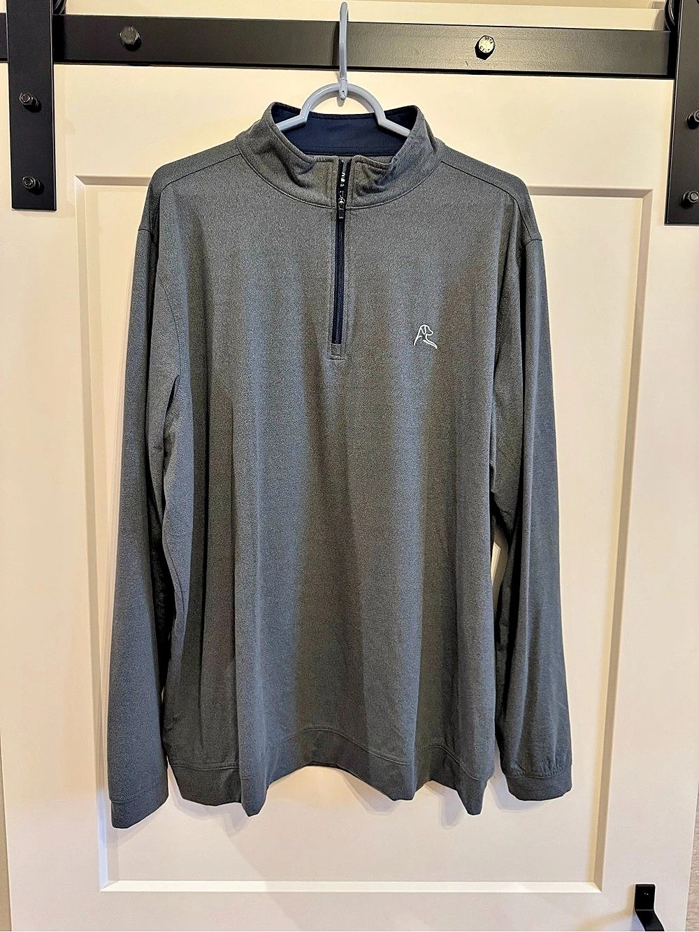 Like New RHOBACK Heather Performance Quarter-Zip - Charcoal Gray - XL